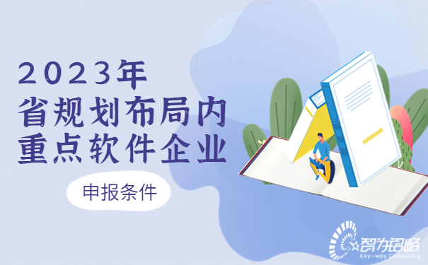 2023年省規劃布局內重點軟件企業申報條件
