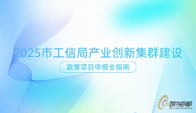 2025 市工信局產業創新集群建設政策項目咨詢全指南.jpg
